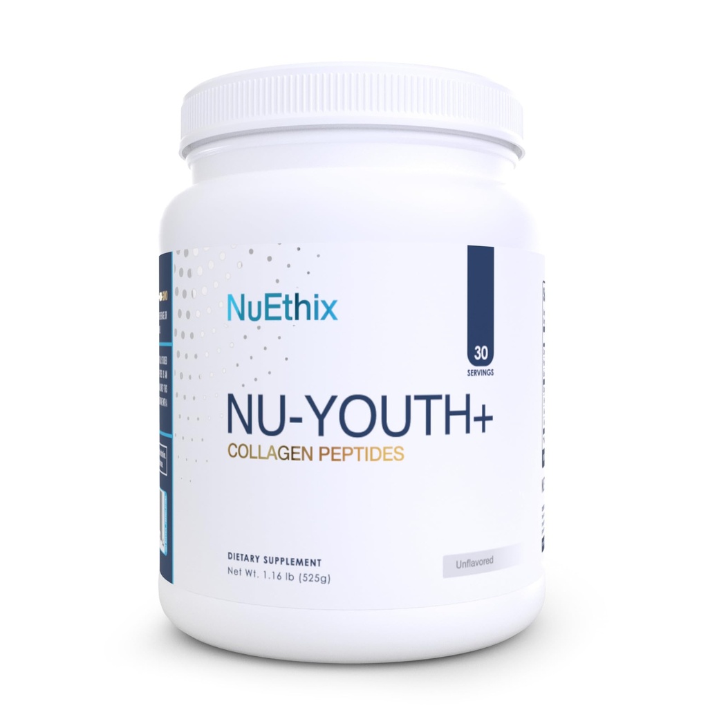 NuEthix Formulierungen Nu-Youth + Collagen Protein, Collagen Peptides, kann helfen, Knochen und Gelenke Nahrungsergänzung zu unterstützen, 30 Portionen