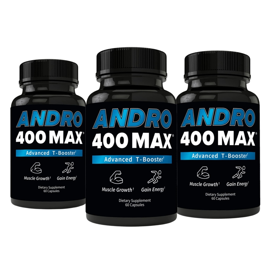 Andro400 Testosteron-Unterstützung für Männer & Frauen – Tongkat Ali, L-Arginin & L-Citrulline – Energie, Vitalität & Performance – 180 Kapseln, 180-Tage-Versorgung