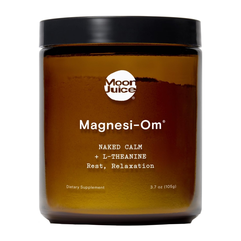 Moon Juice Magnesi-Om Magnesium Powder Supplement - Chelat Magnesium Complex + L-Theanin Blend for Rest, Relaxation & Regularity - Vegan, Non-GMO & No Sugar, Unflavored, 3.9 oz, 30 Portionen