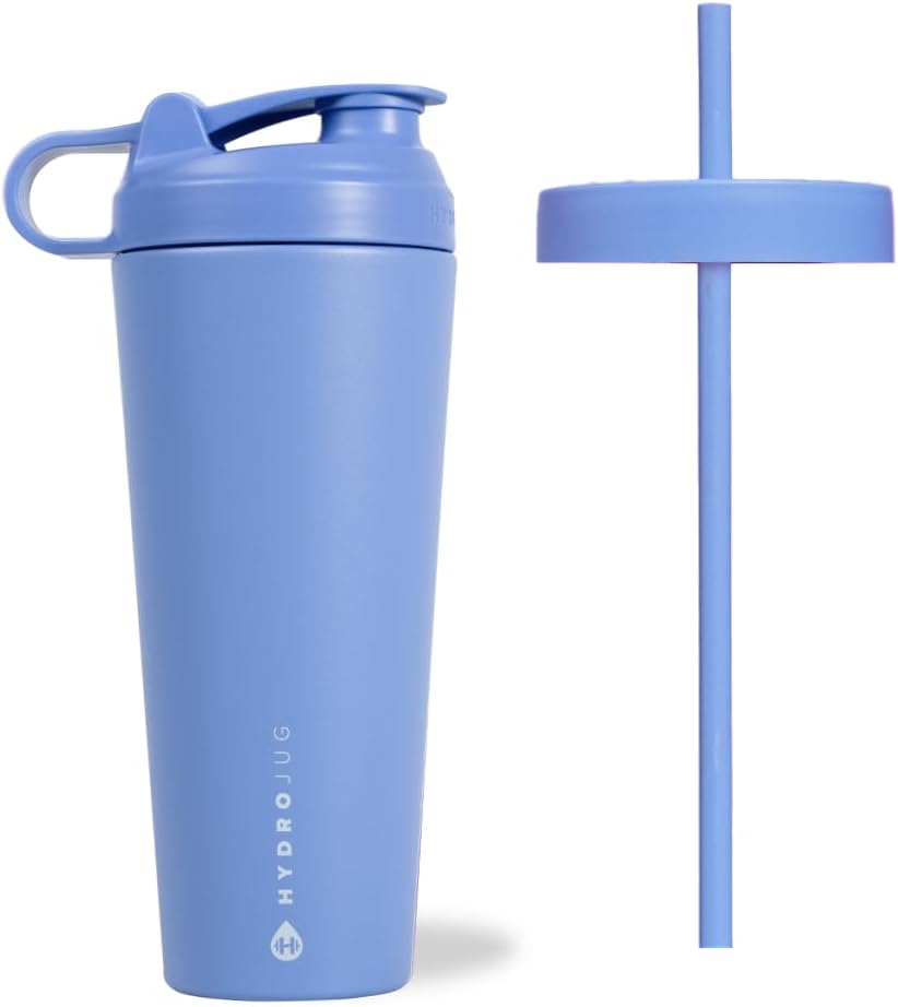 HydroJug Edelstahl Shaker Cup 24oz - Perfekt für Protein Shakes, Pre-Workout Getränke, Iced Coffee - Einfache Mischung, Vakuumisoliert, Cup Holder Kompatibel, BPA Free - hält Temp für Stunden