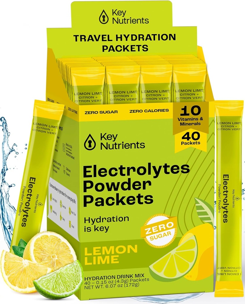 KEY NUTRIENTS Elektrolyte Lemon Lime 40’s Stick Packs
