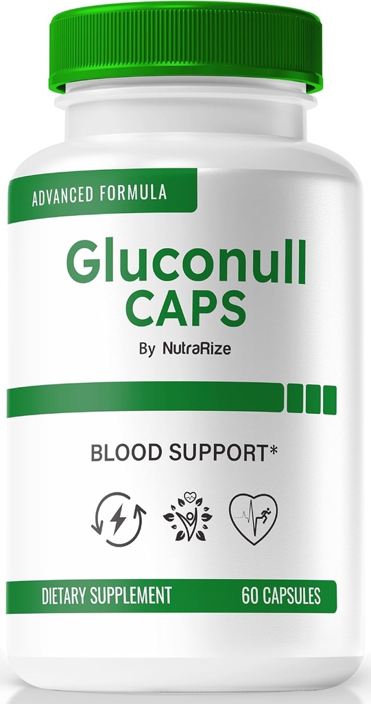 Gluconull Caps, offizielle Gluco NullCaps Formel, reine Unterstützung für stabile Levels und Kraftstoffenergie für allgemeine Gesundheit, All-Natur Zutaten, Gluco Null Glyco Optimizer (60 Kapseln)
