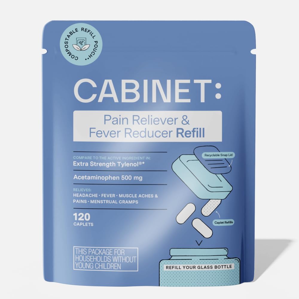 Kabinett: 500mg Acetaminophen für Kopfschmerzen Relief, Toothaches, Sore Throat und Fever Reducer, 120 Tabletten (Refill)