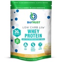 BioTrust Low Carb Lite, 20 Gramm Grass-Fed Whey Protein Isolate, 100 Kalorien, ProHydrolase Verdauungsenzyme, Non-GMO, frei von Soy und Gluten, rBGH-frei (14 Servierungen) (Vanilla Cupcake)