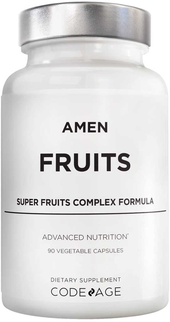Amen Fruits, Daily Fruits Vitamins Supplements, Über 20 Ganze Früchte Extrakte - Raw Multivitamin, Beeren, Antioxidante Polyphenole Superfood & Flavonoids - Non-GMO - 90 Kapseln