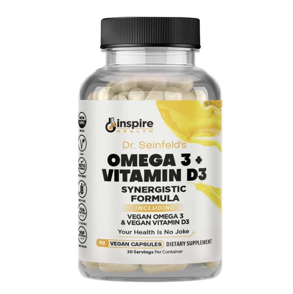 Gebohrte Ernährung Vegan Omega 3 und Vitamin D3 Ergänzung 90Ct