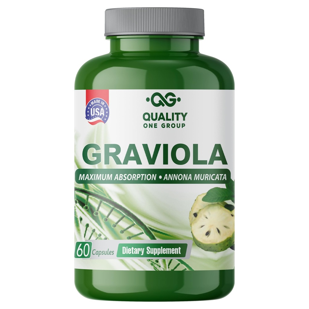 GRAVIOLA MAX - Pure Graviola Extract Supplement - Soursop (Annona muricata) - Immunsystem Booster & Antioxidantien in jeder Kapsel von Pure Graviola