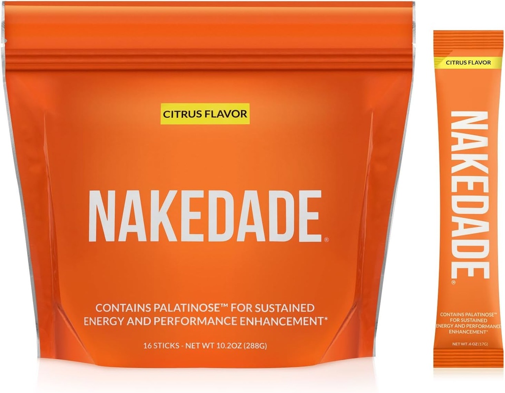 Nakedade Citrus – Performance Enhancing Sports Drink Powder - Elektrolytpulver – Keine GVO oder künstliche Süßungsmittel, Glutenfrei, Sojafrei, Dairy-Free –