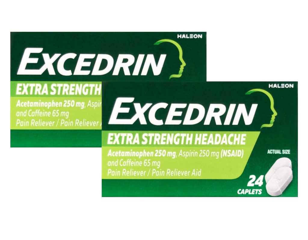 Excedrin Extrastärke - 24 Caplets, 2er Pack
