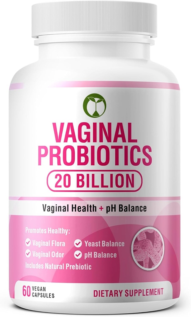 Vaginal Probiotics for Womens Health 20 Billion CFU | PH Balance & Vaginigal Odor Support 60 Kapseln | Scientifically Formulated Multi Strain Probiotic Blend with Prebiotics (Vaginal Probiotics)