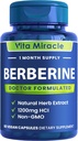Berberine Supplement 1200mg - Pure Berberine HCL Organic 97% Getestet Super Purity - Beste natürliche Non-GMO Ergänzungen für Damen und Herren - Vergleichen Diese 1200 mg zu anderen 500mg oder 1000mg Kapseln