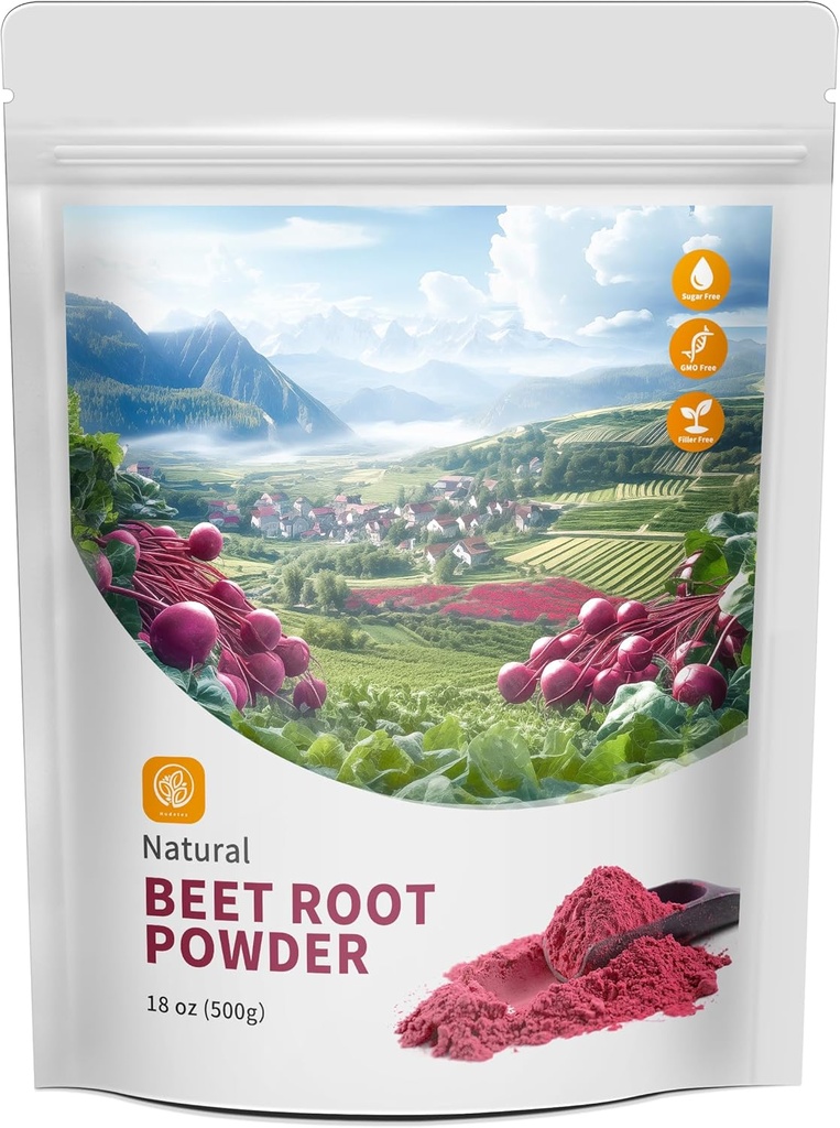 Beetroot Powder 100% Pure mit 18 oz - Freeze Dried unterstützt Liver Function & Body Energy, Keep Youth, Non-GMO, Vegan.