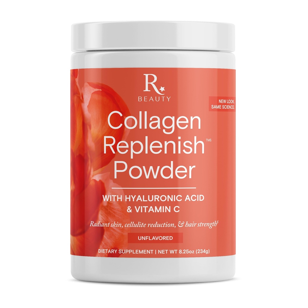 Reserve Beauty Collagen Replenish Powder - No-Taste Collagen für Radiant Skin & Hair Growth - Mischungen einfach in Flüssigkeit oder Smoothie - 8.25 Unze