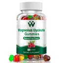 Magnesium Glycinat-Gummien 400 Mg, Zuckerfreie Magnesium-Gummien für Kinder und Erwachsene mit L-Threonat, Calcium & Vitamine B6+D3, 80 Count Magnesium Glycinate Gummy Mixed Fruit Flavors