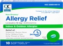 Quality Choice Allergy Relief, 24 Hour Non Drowsy Allergy Relief für Indoor & Outdoor Allergien, Antihistamin Loratadine 10 mg, Liquid Filled Softgels, 10 Count