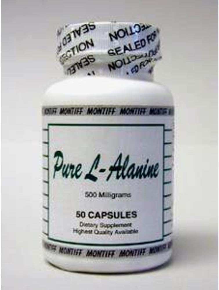 Pure L-Alanine 500 mg 50 caps [Health and Beauty]
