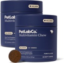 PetLab Co. 22 in 1 Hund Multivitamin - Unterstützung Hund Immunantwort, Haut, Mantel, Gelenke & Gesamtgesundheit - Vitamine A, E, D, B12, Mineralien, Antioxidantien - Kaubare Schweineschlamm