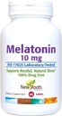NEU ROOTS HERBAL Schlafergänzung | Pure Melatonin 10 mg (60 Tabletten - 3 Monate Versorgung), Non Habit Forming, natürliche Schlafhilfe, Non-GMO