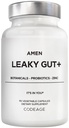 Amen Leaky Gut Supplement - Erweiterte Formel mit Bioverfügbarem L Glutamin, Zink, Kurkuma, DGL Licorice Root - Marshmallow Root - Probiotics & Fermented Prebiotics - Vegan, Non-GMO - 90 Kapseln