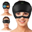 Migraine Relief Cap - 2 in 1 Beruhigende Kopfschmerzen Relief Cap mit abnehmbarer Augenmaske 20% Extra Gel - Kopfschmerzen Hut für Migräne - Kalte Eiskopf Wrap Produkte für Stress, Spannung, Hangover & Puffy Eyes