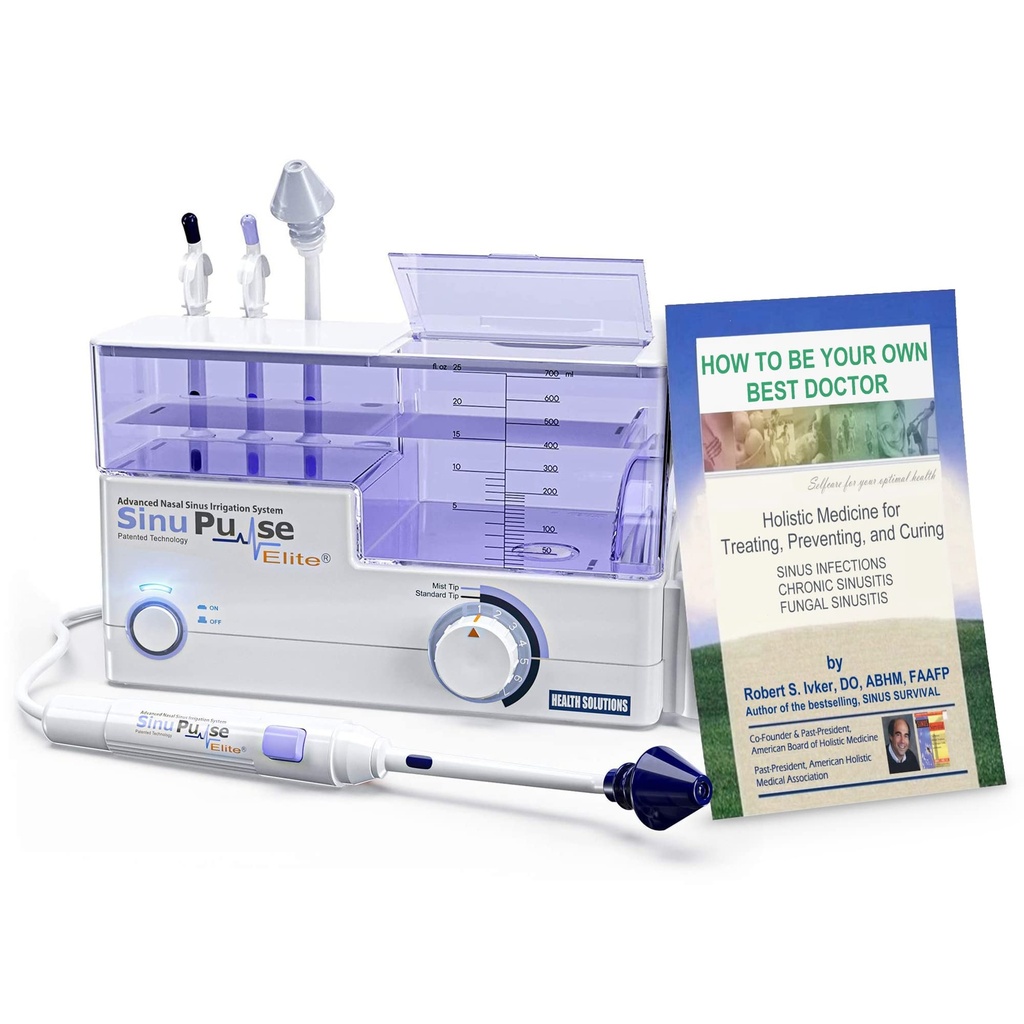 SinuPulse Elite Advanced Nasal Bewässerungssystem, Pulsierende Nasal Congestion Relief & Sinus Rinse Machine, Mehr Effektive Than Neti Pot, Nasenspray oder Nasal Wash Bottle, mit 30 SinuAir Packets