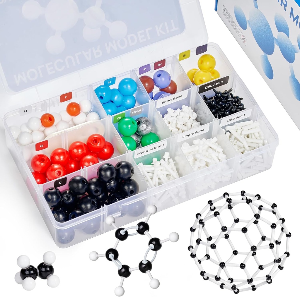 JoyCat Molecular Model Kit (404 Stück), Organische Chemie Molekulare Wissenschaft Geschenke für Ochem und anorganische Studenten und Lehrer