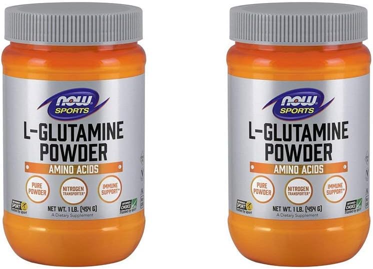 JETZT Lebensmittel L-Glutamin reines Pulver, 16 Unze (Pack von 2)