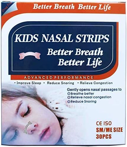 30 Natürliche Drug-Free Kinder besser atmen Nasal Streifen für Nasal Congestion, Allergy, Cold, Flu, Sinus, Stuffy Nose, Snoring, Deviated Septum, Sleep Aid, Athletic Performance - Alter 5 und oben