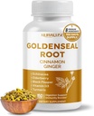 Goldenseal Wurzel 8-in-1 Formel - mit Cinnamon Ginger Echinacea Elderberry Black Pepper Vitamin D3 - Non-GMO, Glutenfrei, Sojafrei