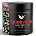 Premium Hydration Pulver für Carnivore-Diät - Balanced Electrolyte Support, Zero Carb, Keto Friendly - Ergänzung für optimale Energie und Erholung - 90 Servierungen (Unflavored)