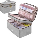 Medizinische Aufbewahrungstasche Pill Bottle Organizer mit Portable Small Pouch Travel Medication Bottle Organizer für Notfall Home Erste Hilfe Box Kit (Gray)