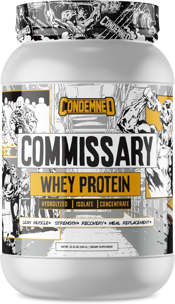 CONDEMNED Labz Commissary Whey Protein | Hydrolysed Isolate & Concentrate | Low Carb, Low Calorie | Pre oder Post Workout Recovery Meal Replacement | 27 Servings (S'Mores)