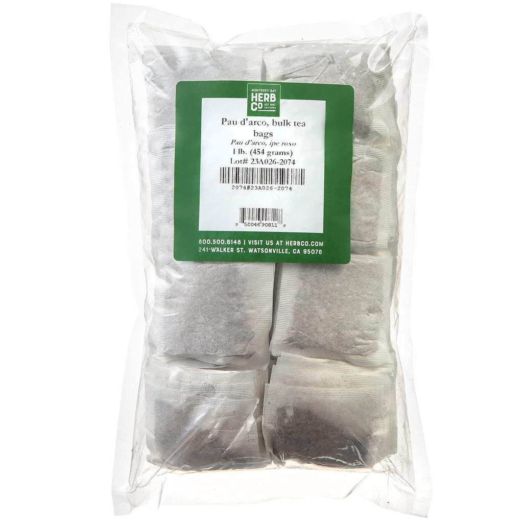 Monterey Bay Herb Co. Pau D’arco Kräutertee | All-Natural & Caffeine Kostenlos | Ungefähr 200 Teebeutel | 1 LB