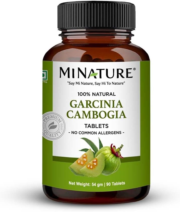 Garcinia Cambogia Tablets von mi Nature | Pure & Natürliche Garcinia Pulver Tablet | Non-GMO, Vegan, Gluten-Free |90 Tablet, 45 Tage Versorgung, 500mg | Chemikalien & Konservierungsmittel