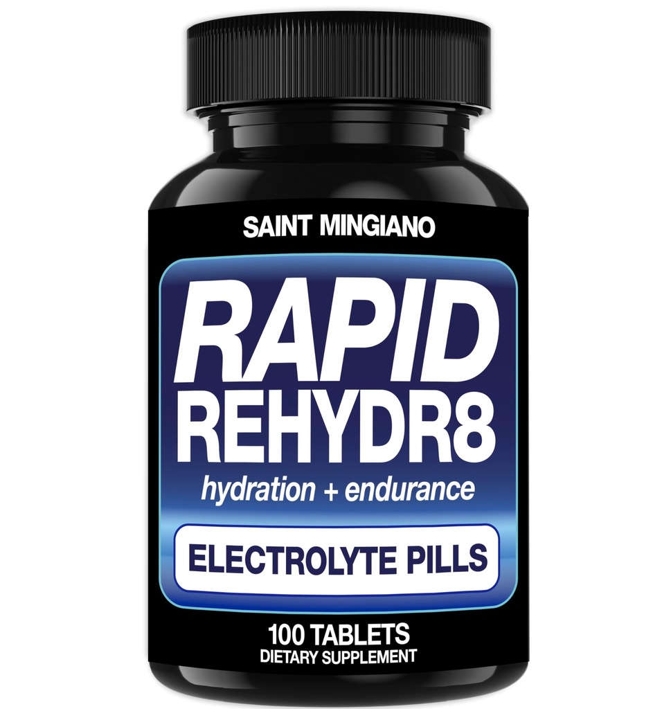 Schnelle Rehydr8 Elektrolyt Tablets 100 Kapseln – Hydration Pillen Hilfe bei der Prävention von Cramping und unterstützt Muskel Ausdauer und Erholung - 100 Einfache Swallow Kapseln