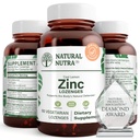Natürliche Nutra Zinc Lozenges mit Vitamin C, Zitronengeschmack, Immununterstützung, Nervous System & Knochenstärke, Fortified with Bioflavonoids and Bee Propolis, Sublingual Zinc Gluconate, 60 Vegetarisch