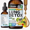 BIO KRAUTER Lung Detox Drops - Pure Vegan Lung Cleanse Liquid Form 2 Fl.Oz 28 Tage der Versorgung - Blend Mullein, Elderberry, Sting Nettle, Ginseng & Angelica Extracts - Respiratory Support
