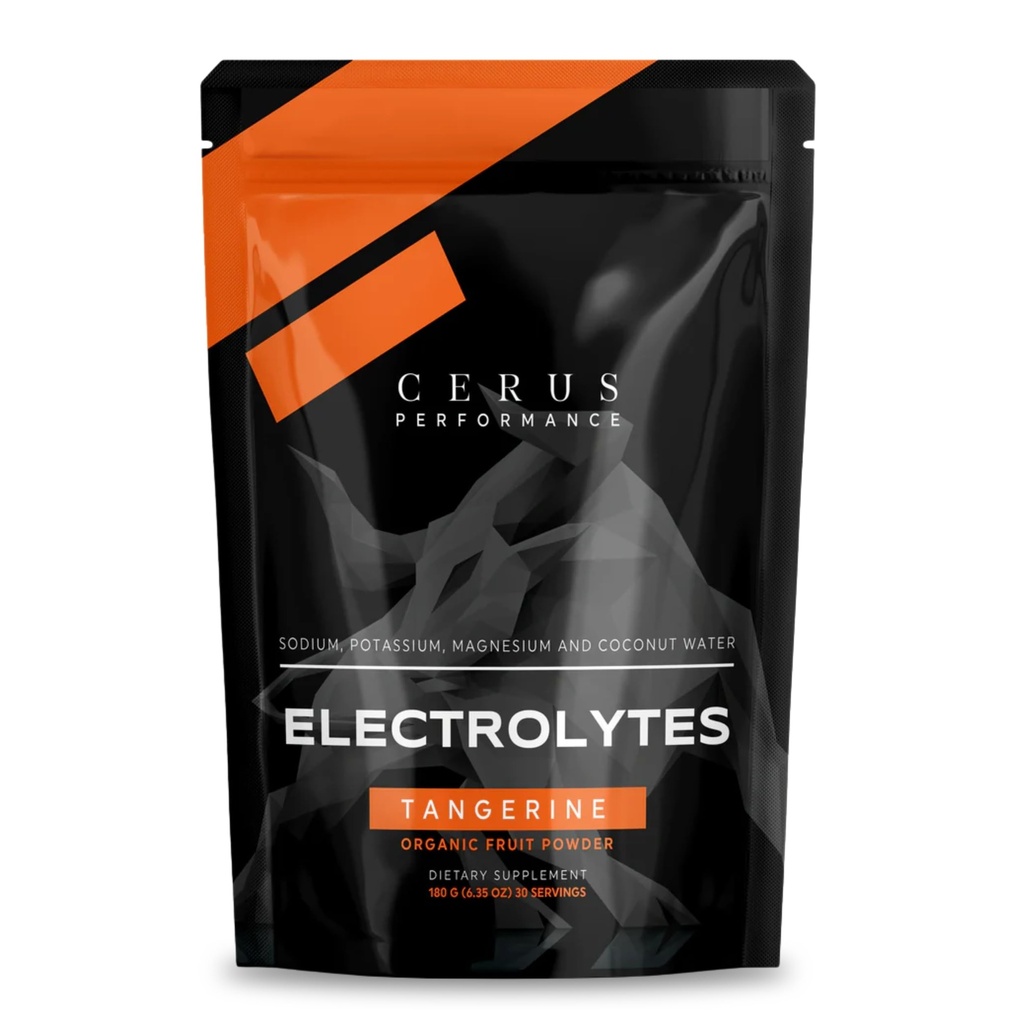 Cerus Performance Electrolyte Powder – Tangerine Flavor, 30 Servierungen, Zero Sugar, Coconut Water Powder & Real Fruit, Endurance & Recovery