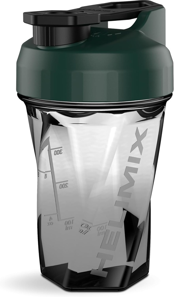 HELIMIX 1.5 Vortex Blender Shaker Bottle hält bis zu 20oz | Kein Blending Ball oder Whisk | USA Made | Portable Pre Workout Whey Protein Drink Shaker Cup | Mixes Cocktails Glatteies Shakes | Top Rack Safe