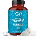 Love You Premium Collagen Complex – Types I, II, III, V & X – Haar, Haut, Nägel, Gelenke & Gut-Unterstützung – Hydrolysed Bovine Collagen Peptides – Grass-Fed, Non-GMO, 120 Capsules, USA Made