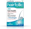 Wellmaan Hairfollic Hair Supplements für Männer mit Zink, Selen, Lignane, die Haarwachstum unterstützt, bieten Stärke zu Haarwurzeln | Vegetarische 30 Tabletten