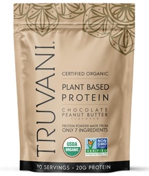 Truvani Vegan Pea Protein Pulver | Schokolade Peanut Butter | 20g Bio-Pflanzen basiertes Protein | 10 Servierungen | Keto | Gluten & Dairy Free | Low Carb | Kein hinzugefügt Zucker