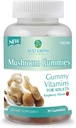 Best Earth Naturals Mushroom Gummy Vitamins Supplement für Energie und Klarheit - Immun Support Gummis w/Lion's Mane, Reishi, Cordyceps & More - 30 Gummis (30-Day Supply)