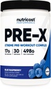 Nutricost Pre-X Xtreme Pre-Workout Powder Complex, Blue Raspberry, 30 Servietten, Vegetarisch, Non-GMO und Glutenfrei