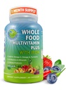Vegan Ganzes Essen Täglich Multivitamin mit Eisen, Methyliertes Multivitamin für Frauen und Männer, hergestellt mit Früchten & Gemüse, B-Komplex, Probiotika, Enzyme, CoQ10, Omegas, Turmeric, Non-GMO, 90 Count