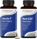 LifeSeasons Anxie-T mit Rest-ZZZ - Unterstützt Mood & Full Night's Sleep - Muscle Tension & Restlessness - 120 Kapseln