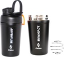 Ozizo Protein Mixing Cup für Proteinmischungen – 20 Unzen Edelstahl Protein Shaker Bottle, Insulated, Leak Proof, Odor Resistant, Small Cute Gym Mixer für Männer, Frauen, Jungs, Mädchen, Hot & Cold Drinks