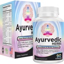 AYURVEDIC Kräuter 3-Monats-Versorgung (All-in-1) Ergänzung Blend | Ayurveda Geist Körper Geist Kräuter-Komplex mit 17 aktiven Zutaten | Ayurvedische Ergänzungen | 90 Kapseln