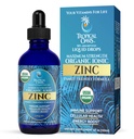 USDA Organic Ionic Zink Droppers für Männer, Frauen & Kinder | Flüssige Zink-Ergänzung Trace Mineral Formel | Immunfunktion | Hautgesundheit | 98% Absorption | Zuckerfrei, Vegan, Non-GMO | 4 Fl Oz