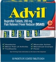 Advil Pain Reliever und Fever Reducer, Schmerzrelief Medizin mit Ibuprofen 200mg für Kopfschmerzen, Rückenschmerzen, Menstruationsschmerzen und Gelenkschmerzen Relief - 100 Beschichtete Tabletten (Verpackung kann variieren )